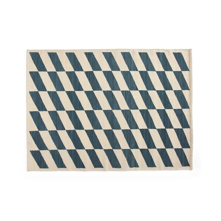 Shift Kelim teppe 140x200 cm - Blue - HAY