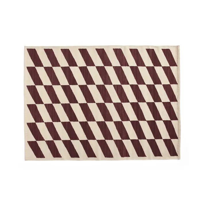 Shift Kelim teppe 140x200 cm - Burgundy - HAY