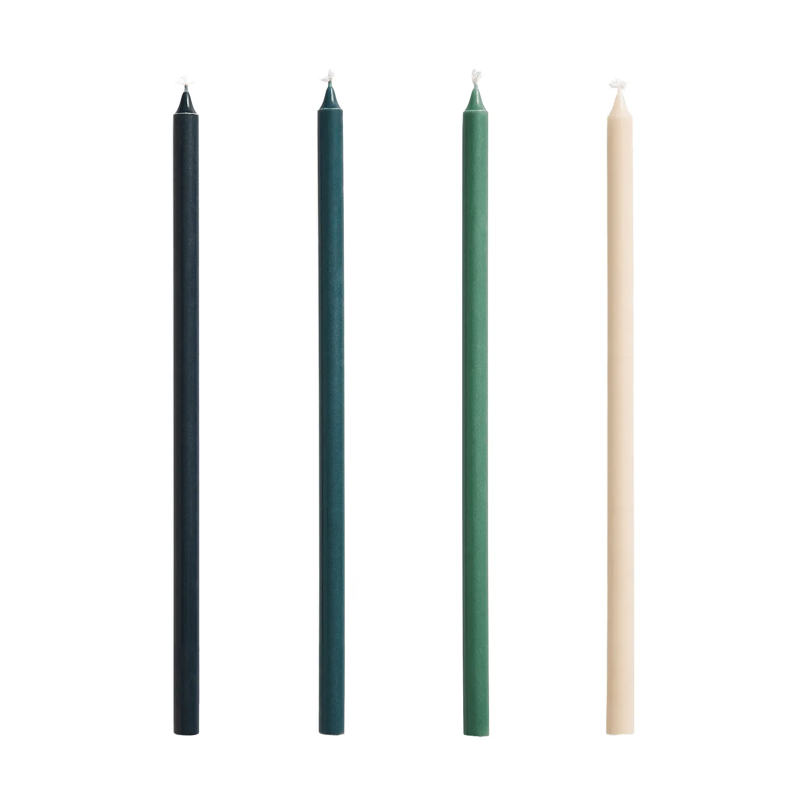 Slim lys 4-pakning, Green-dark green HAY