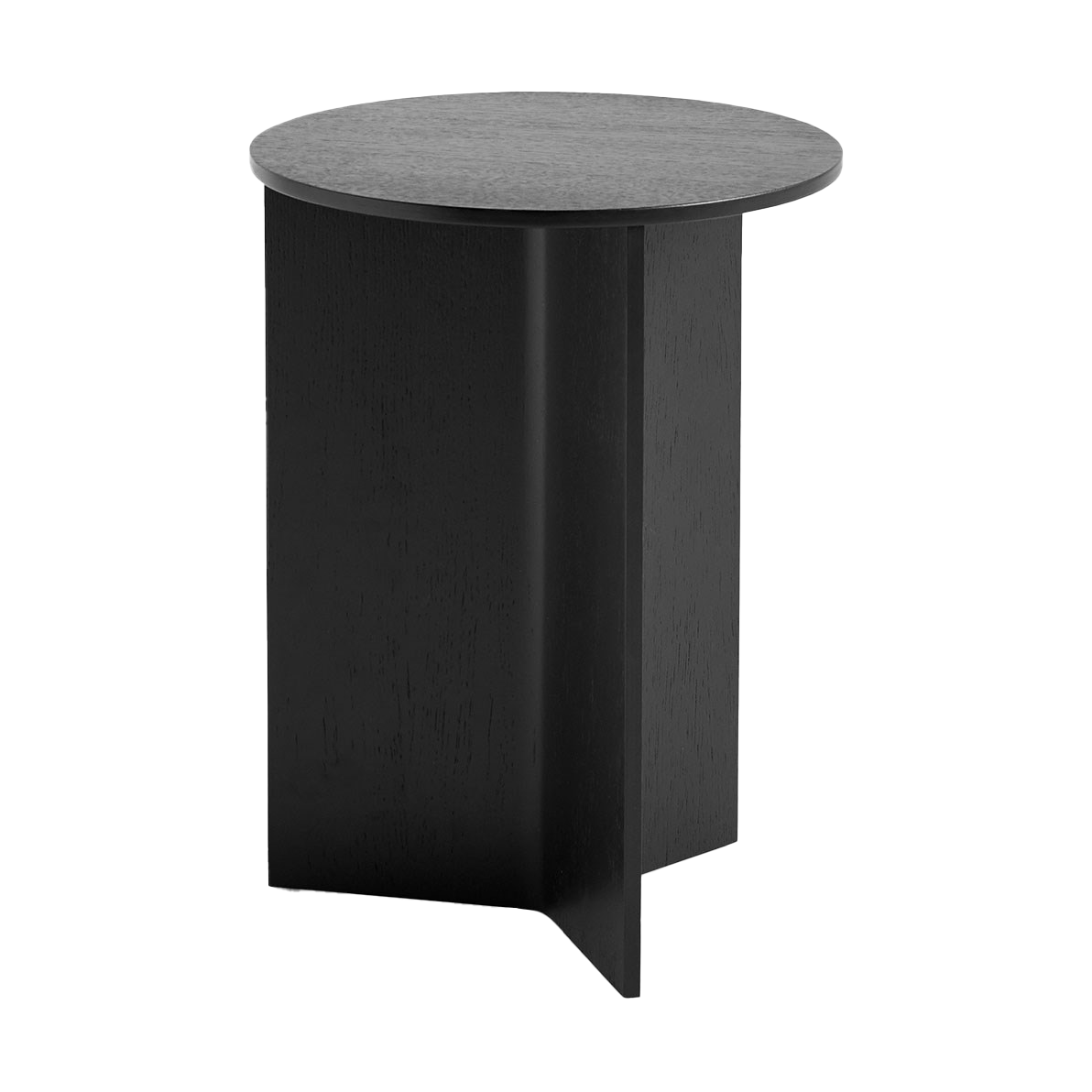 Bilde av HAY Slit high sidebord Ø35 cm Black lacquered oak