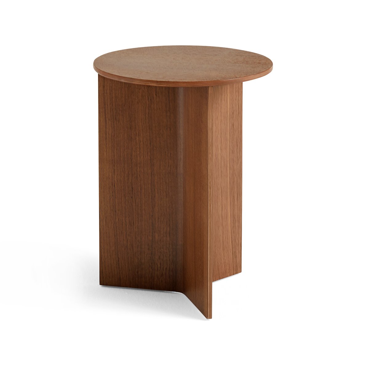 Bilde av HAY Slit high sidebord Ø35 cm Lacquered walnut