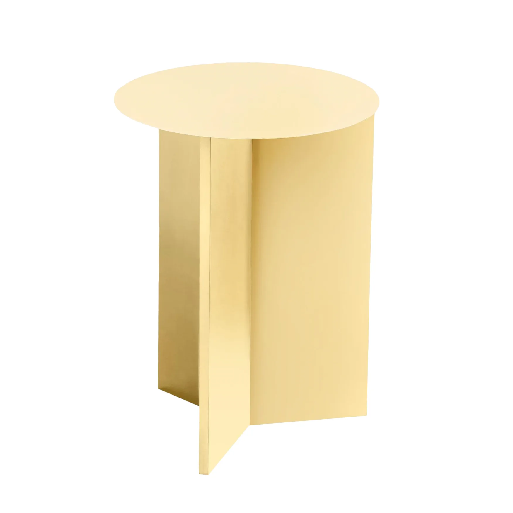 Slit high sidebord Ø35 cm, Light yellow HAY