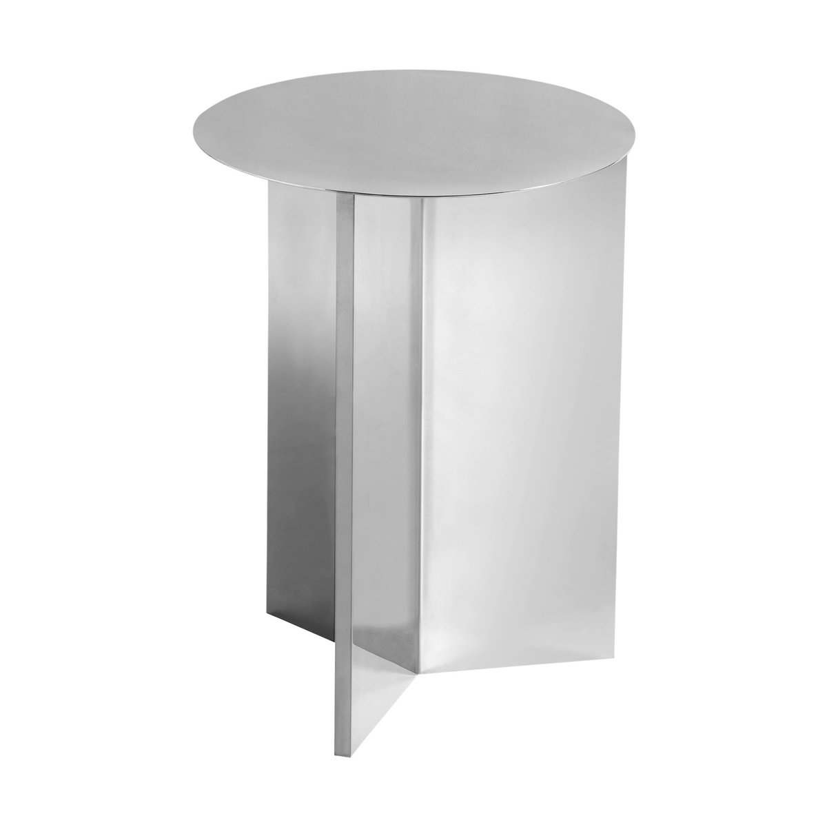 Bilde av HAY Slit high sidebord Ø35 cm Mirror polished steel