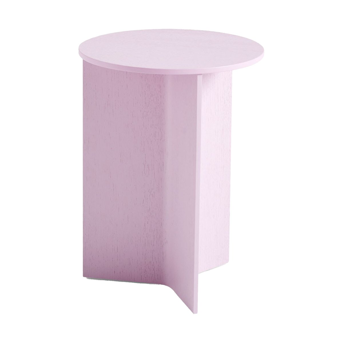 Bilde av HAY Slit high sidebord Ø35 cm Pink lacquered oak