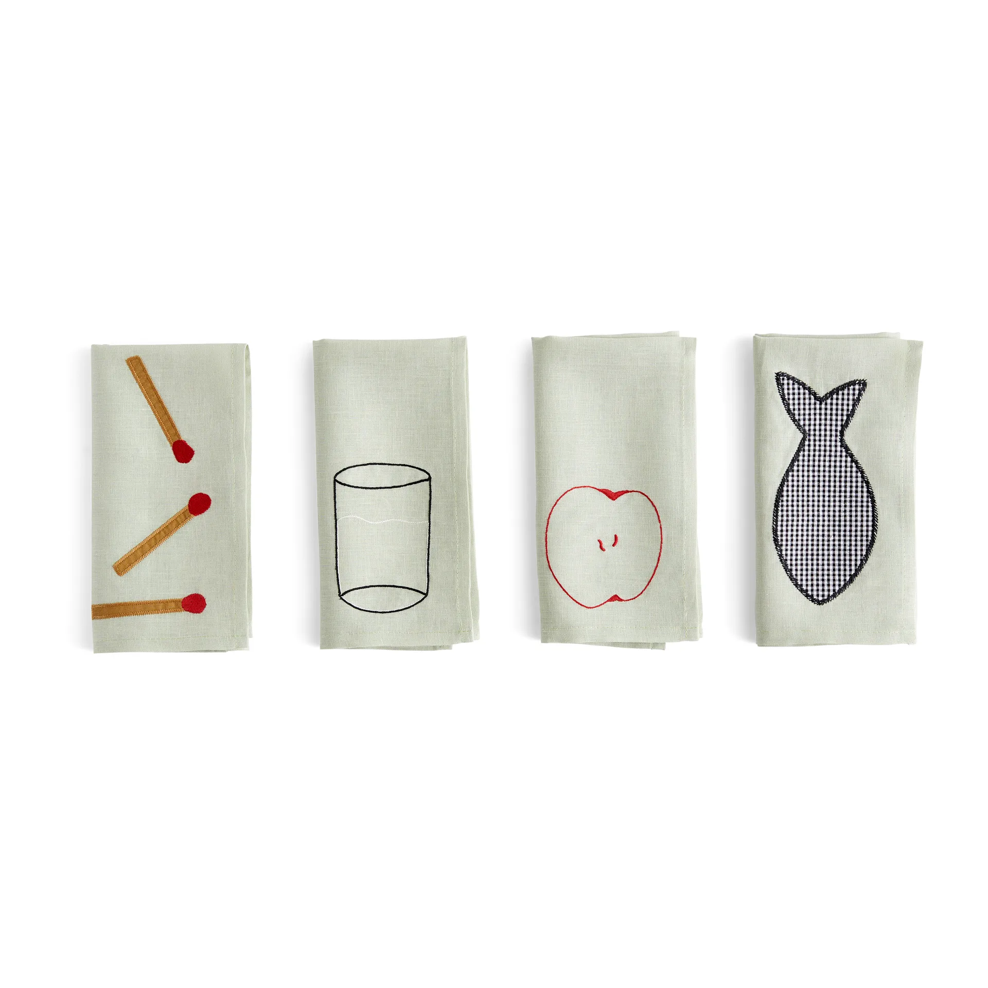 Sobremesa linserviett 45 x 45 cm 4-pakning, Grønn HAY