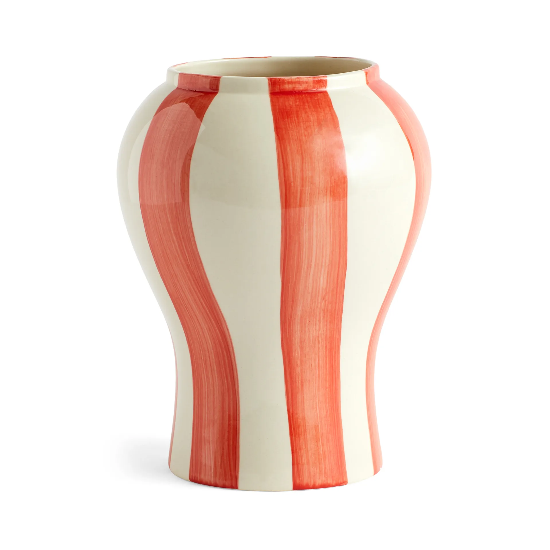 Sobremesa stripe vase S 22 cm, Rød HAY