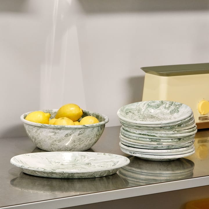 Soft Ice oval tallerken 21,5x31,5 cm - Green - HAY