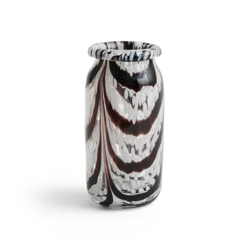 Splash Roll Neck vase XS 19 cm - Coffe and white - HAY