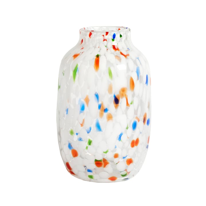 Splash Round vase L - 27 cm White dot (multi) - HAY