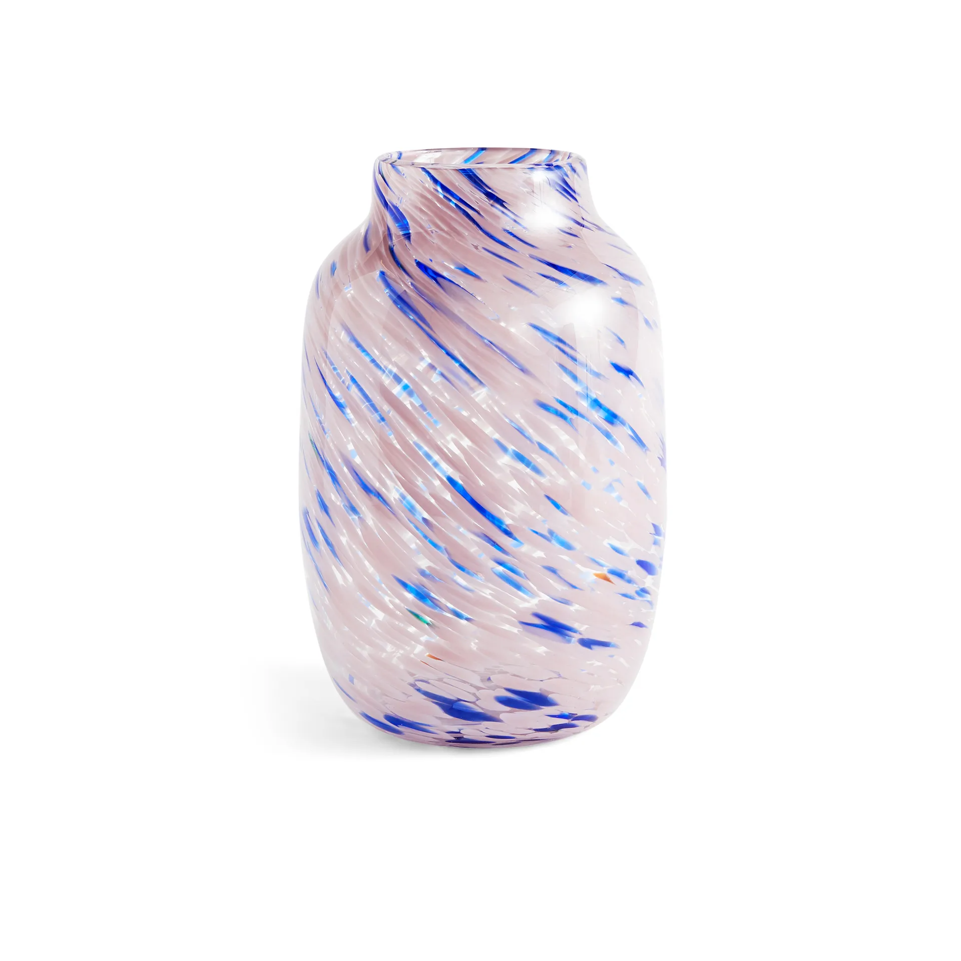Splash Round vase L, 30 cm Light pink-blue HAY
