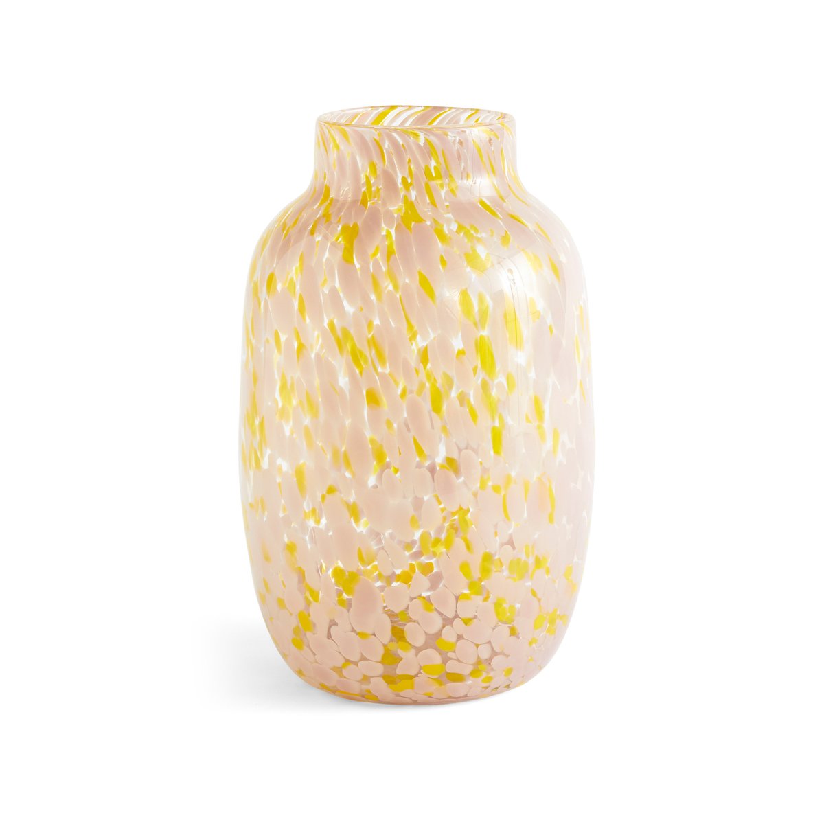 Bilde av HAY Splash Round vase L 30 cm Light pink-yellow
