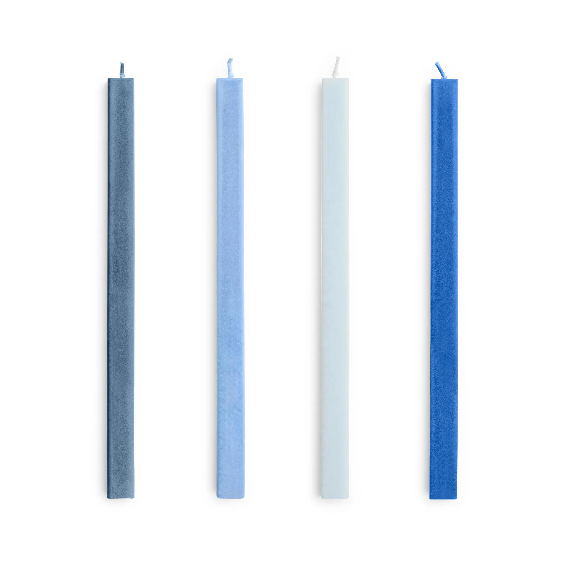 Square Candle lys mix 4-pack, Blues HAY