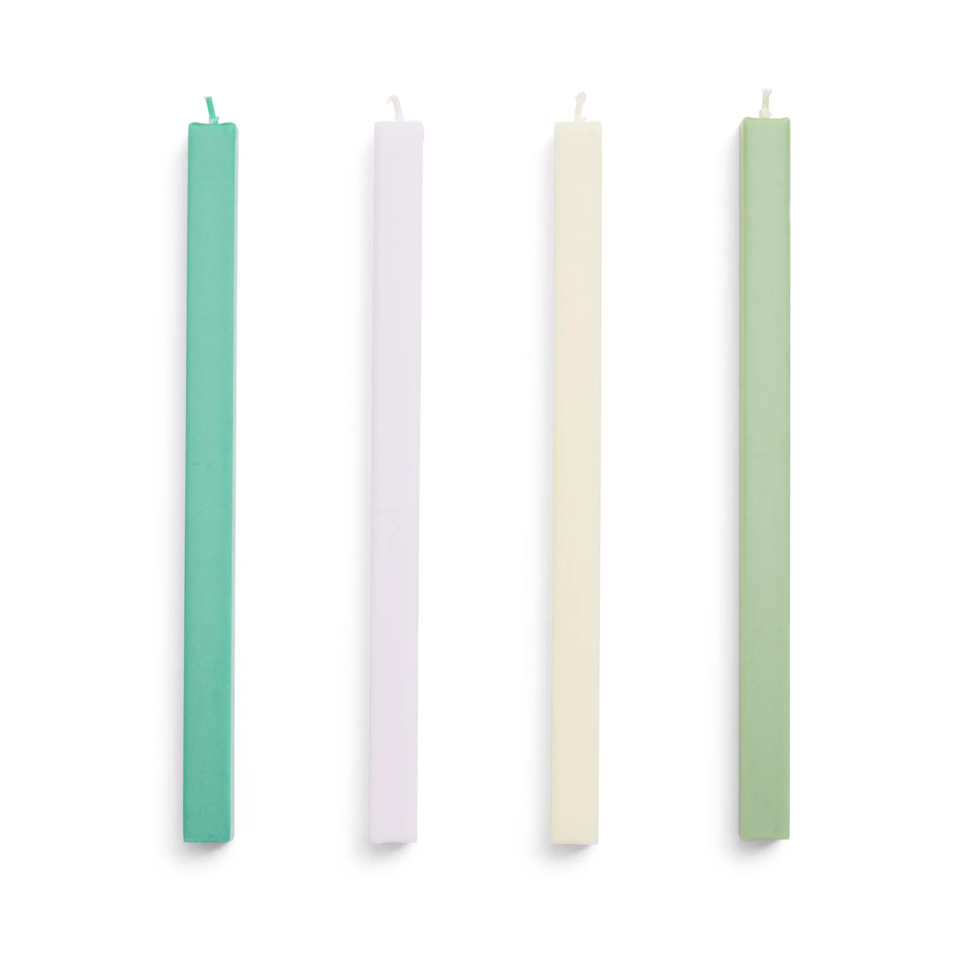 Square Candle lys mix 4-pack, Pastel HAY
