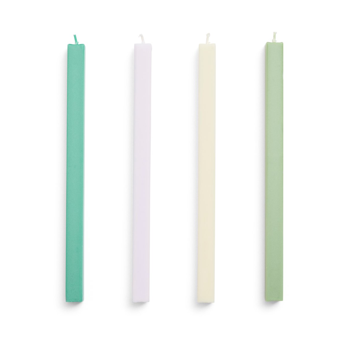 HAY Square Candle lys mix 4-pack Pastel