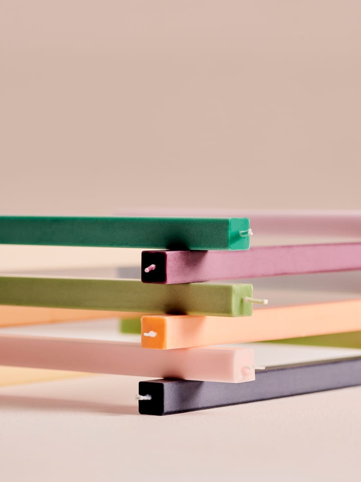 Square Candle lys mix 4-pack, Pastel HAY