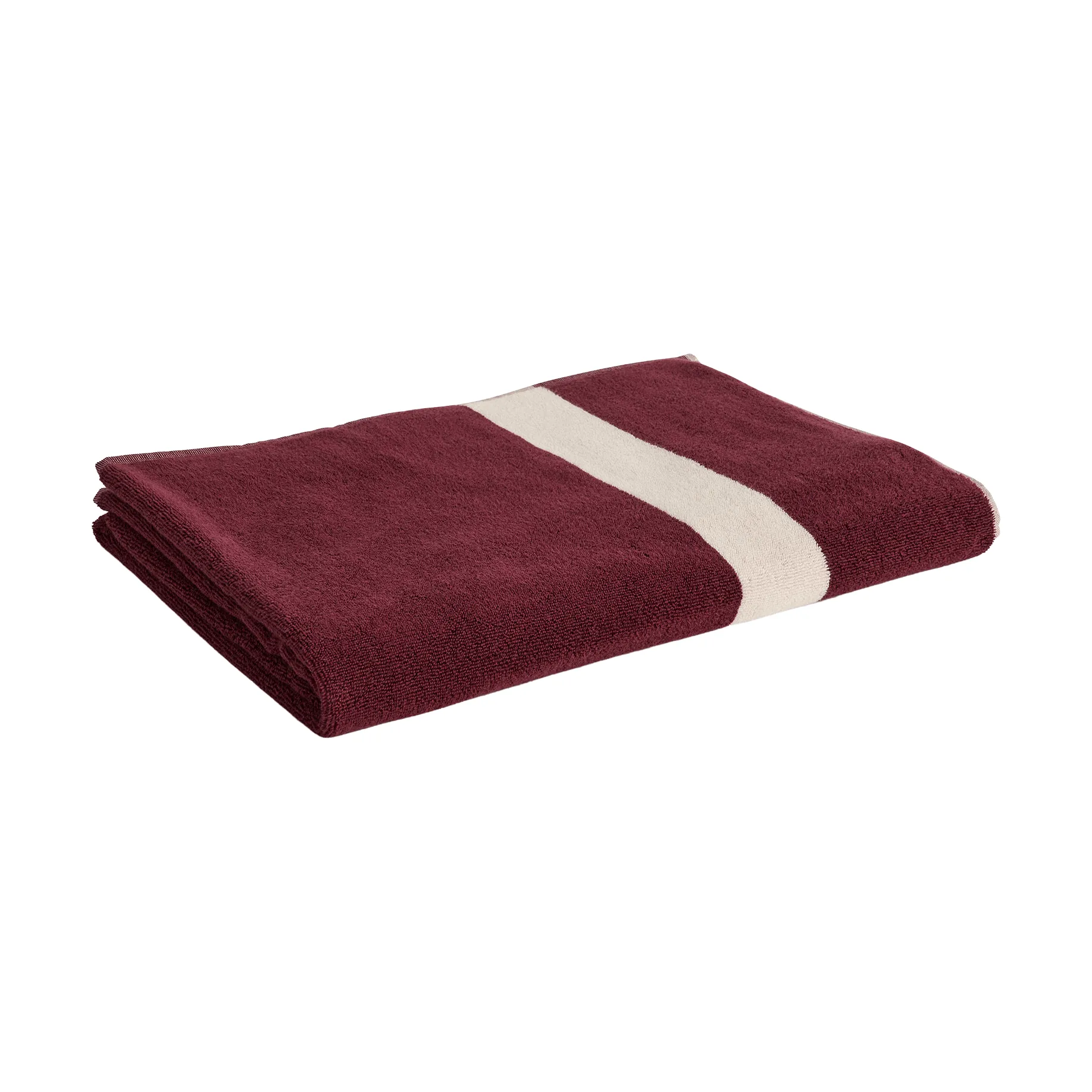 Stripe håndkle, Burgundy, 100x150 cm HAY