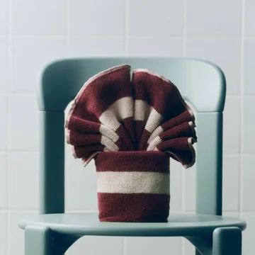 Stripe håndkle - Burgundy, 40x60 cm - HAY