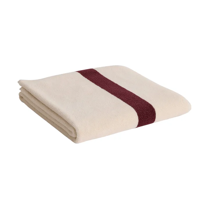 Stripe håndkle - Burgundy, 70×140 cm - HAY