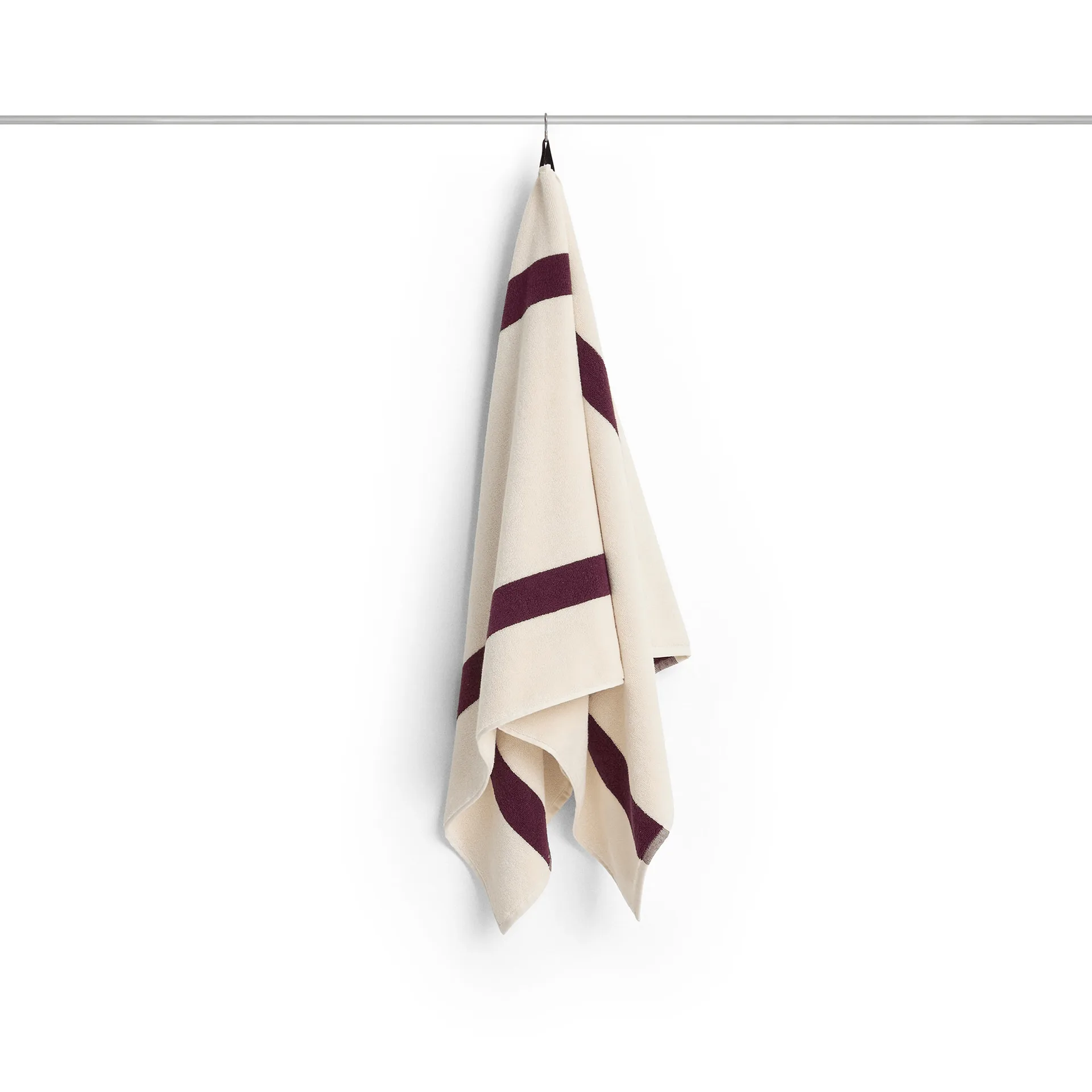 Stripe håndkle, Burgundy, 70×140 cm HAY