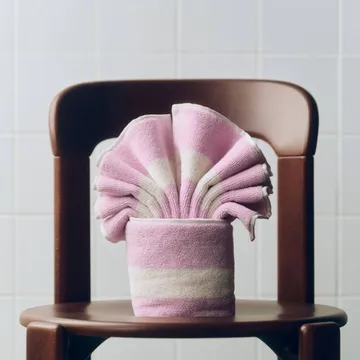 Stripe håndkle - Cool pink, 40x60 cm - HAY