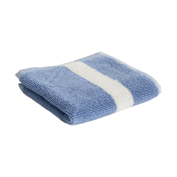 Stripe håndkle - Dusty blue, 30 x 30 cm - HAY