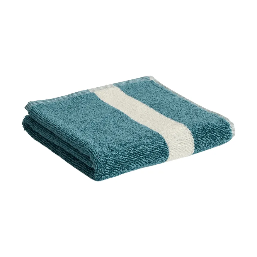 Stripe håndkle, Petrol blue, 40×60 cm HAY