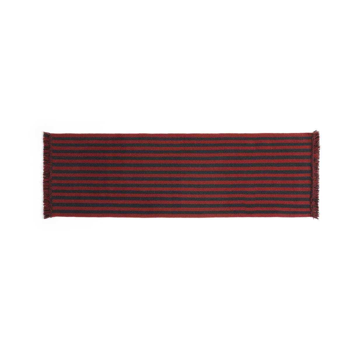 Bilde av HAY Stripes and Stripes gulvteppe 60x200 cm Cherry