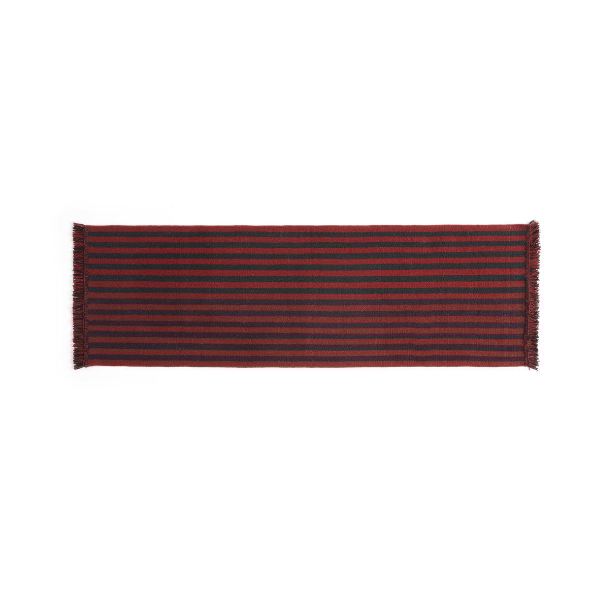 Bilde av HAY Stripes and Stripes gulvteppe 60x200 cm Cherry