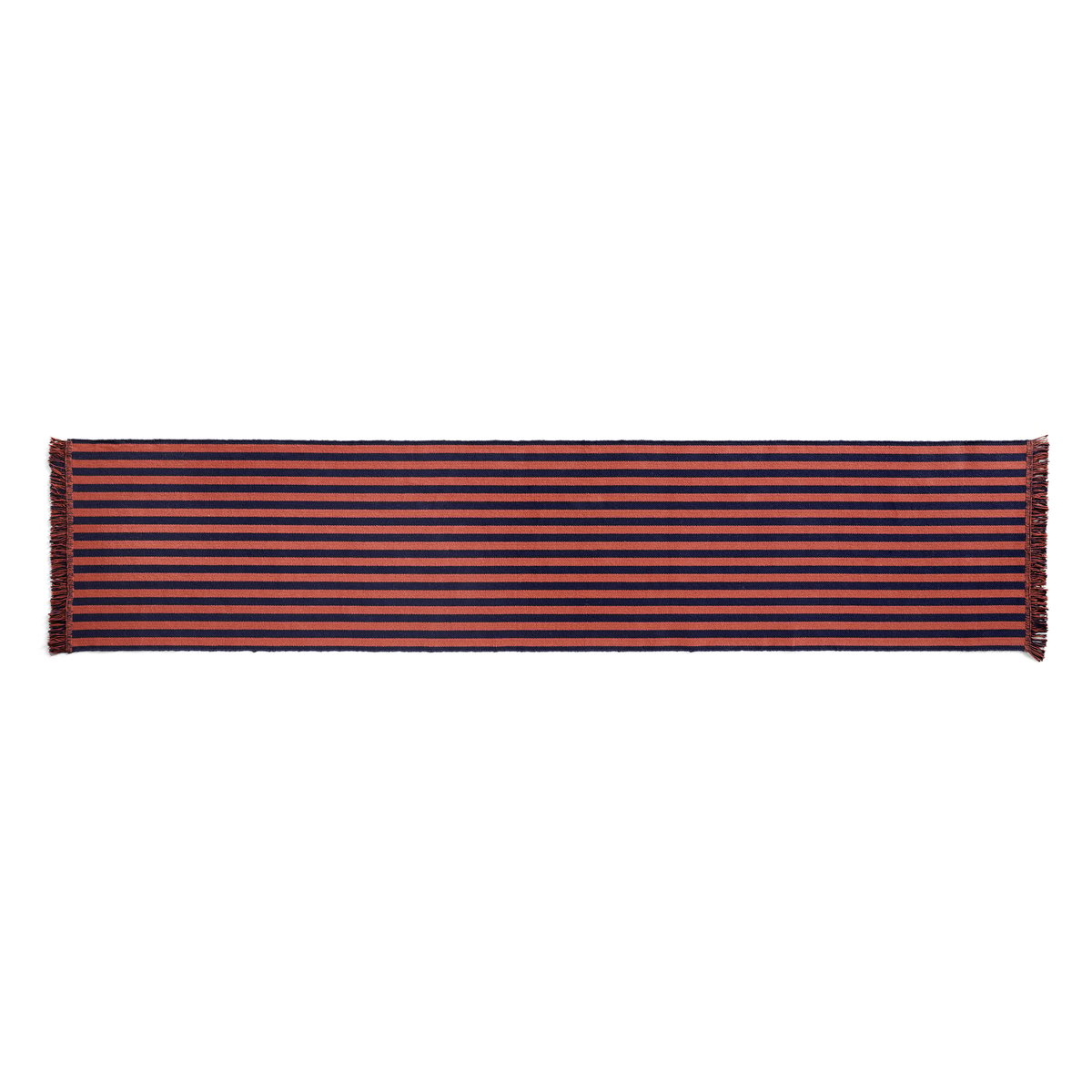 Bilde av HAY Stripes and Stripes gulvteppe 65x300 cm Navy cacao