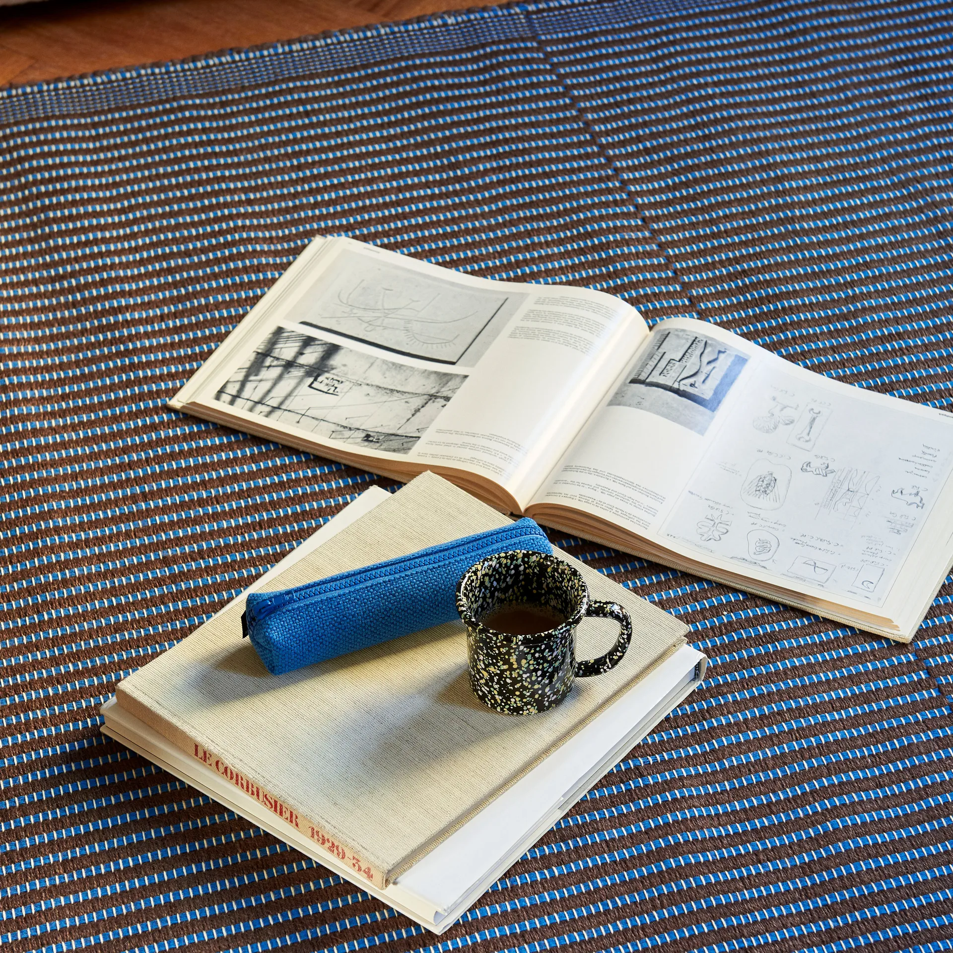 Tapis gulvteppe 170x240 cm, Chestnut-blue HAY