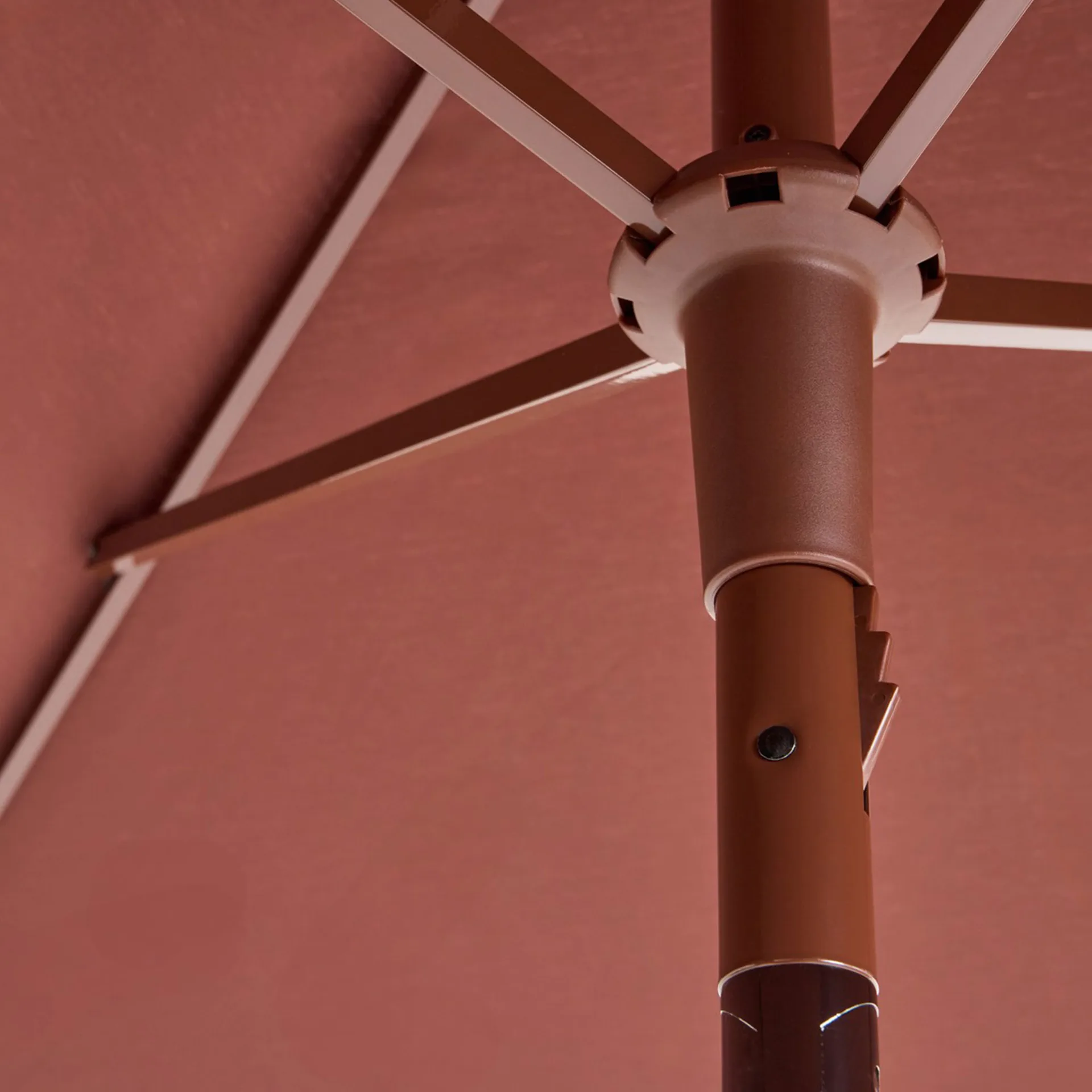 Terrazza Square parasoll, Off white-burgundy HAY