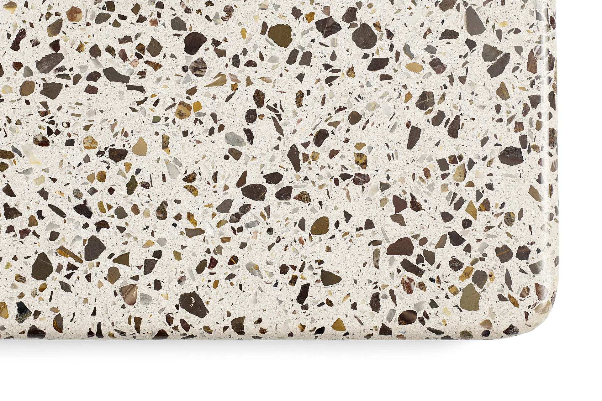 Terrazzo spisebord Ø70 cm, Grey terrazzo-anthracite HAY