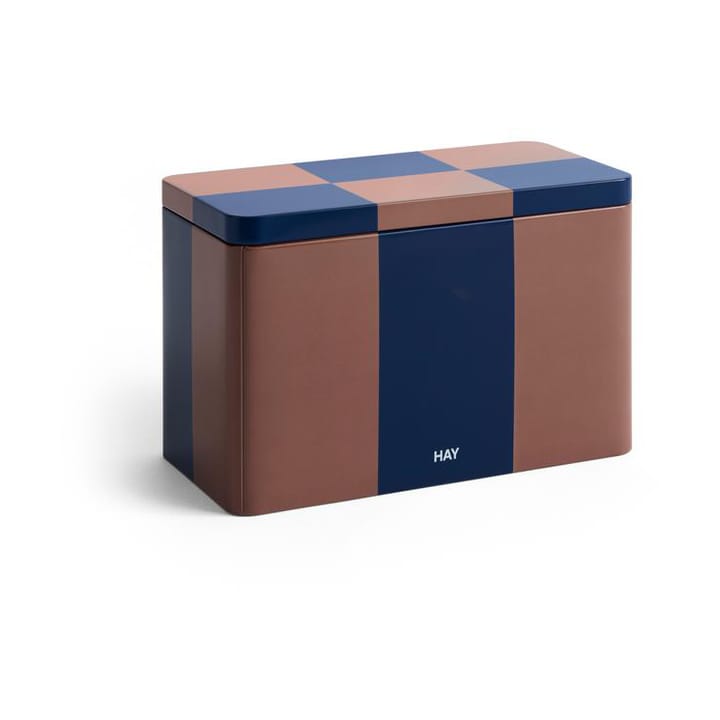 Tin Container oppbevaringsboks medium - Brown-midnight blue - HAY