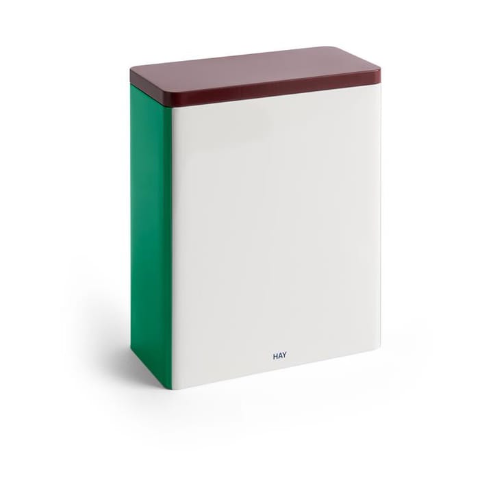 Tin Container oppbevaringsboks x-large - Off white-burgundy-green - HAY