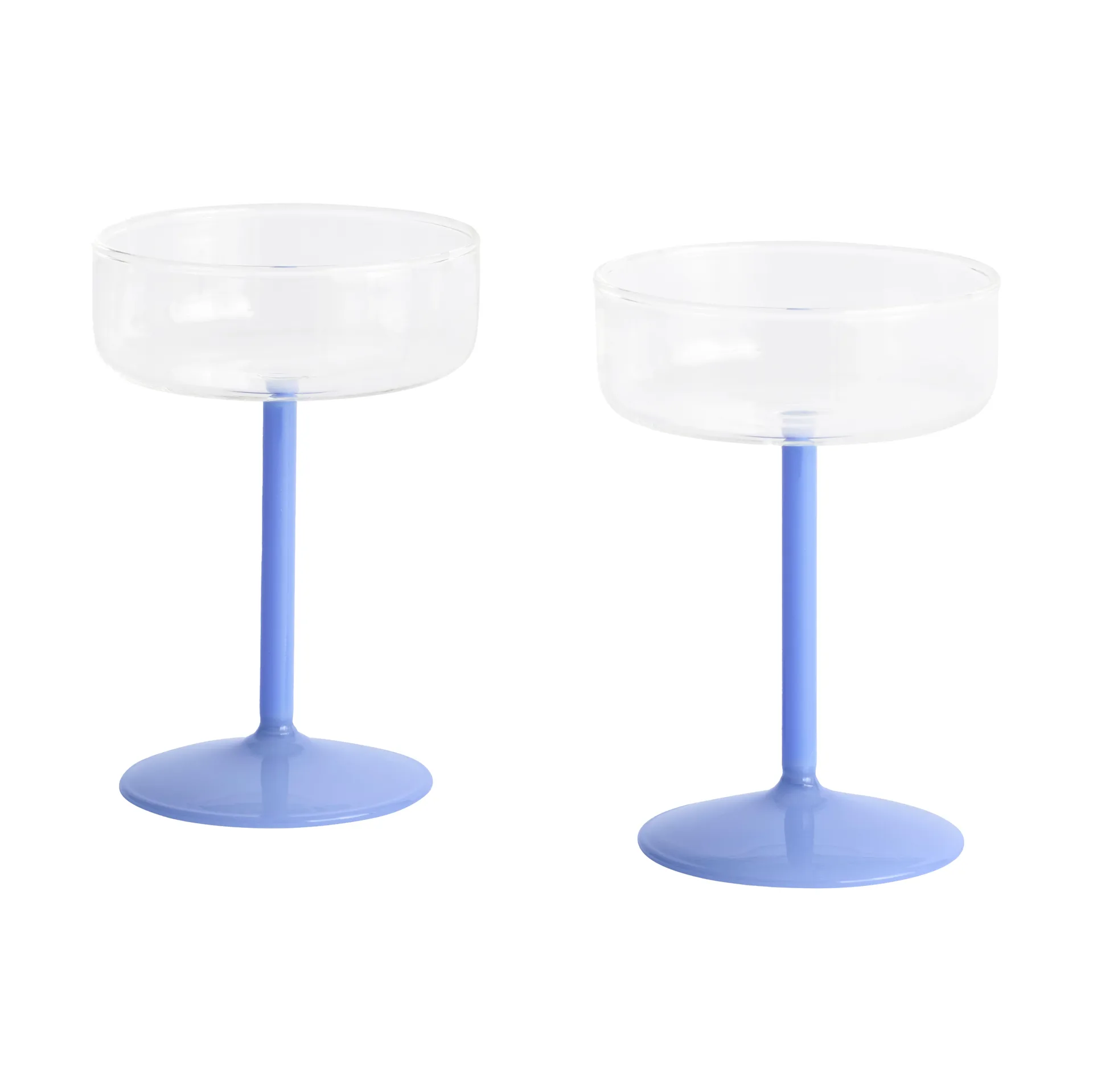 Tint coupe glass 20 cl 2-pakning, Clear-jade light blue HAY