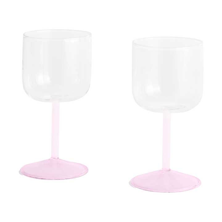 Tint vinglass 25 cl 2-pakning - Clear-jade light pink-light pink - HAY