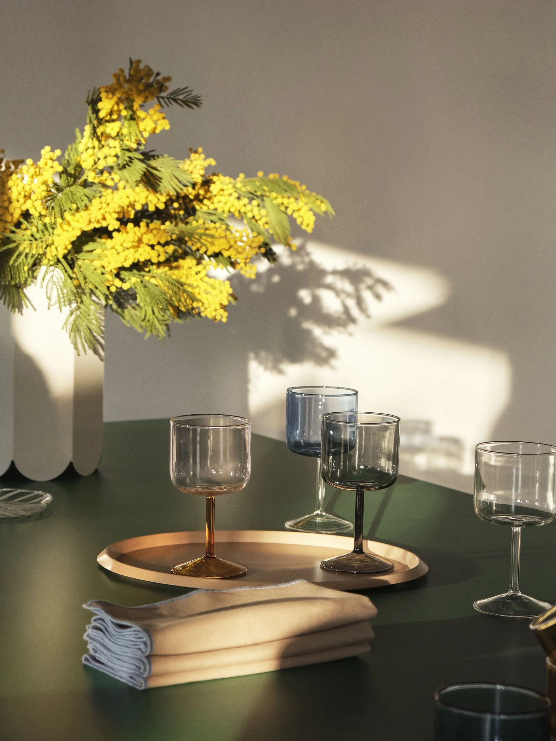 Tint vinglass 25 cl 2-pakning, Rosa-gul HAY