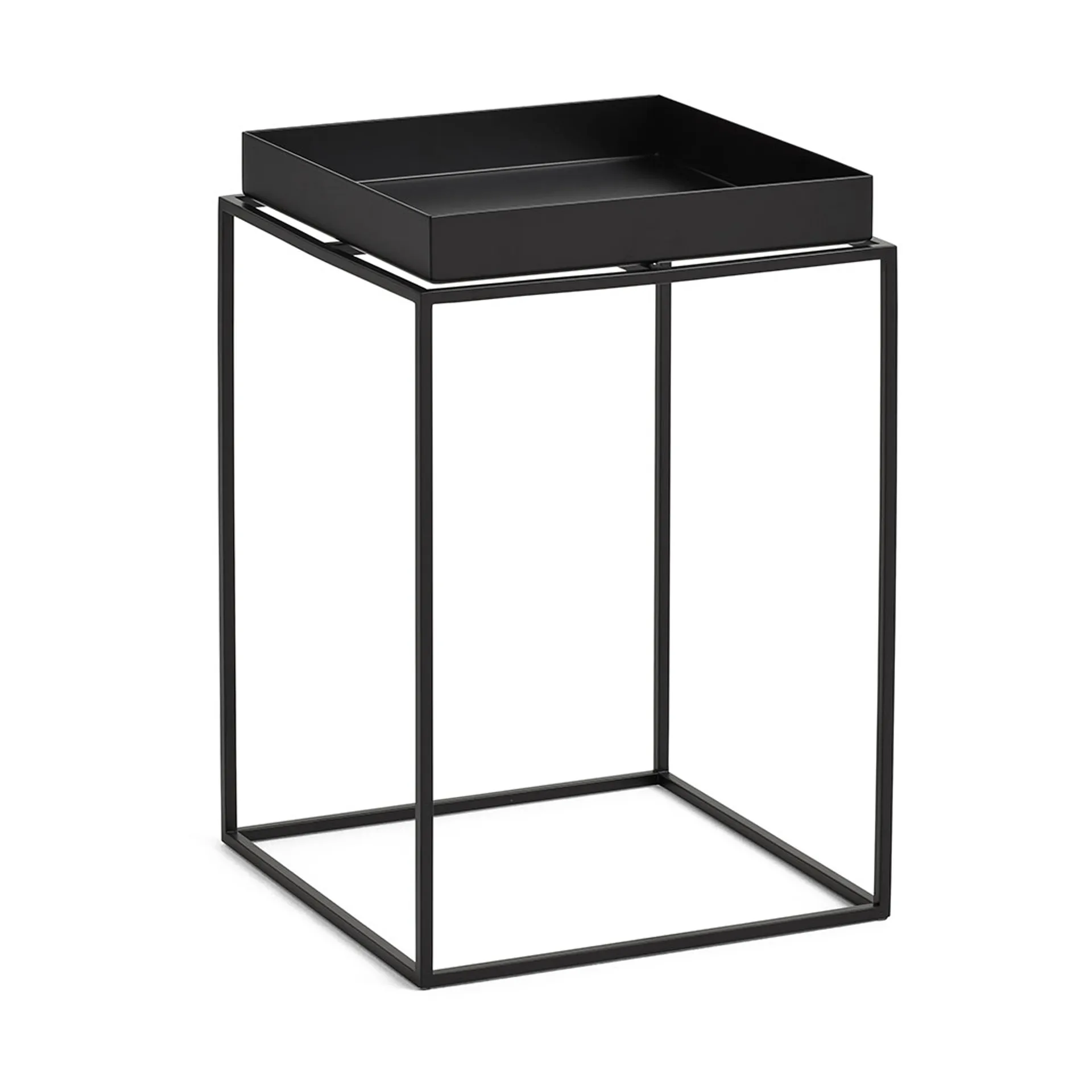 Tray Table medium brettbord, Black, 30x30x44 cm HAY