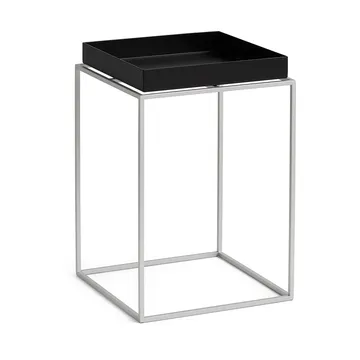 Tray Table medium brettbord - Black-silikon grå, 30x30x44 cm - HAY