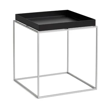 Tray Table medium brettbord - Black-silikon grå, 40x40x44 cm - HAY