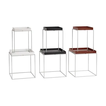 Tray Table medium brettbord - Chocolate-silikon grå, 30x30x44 cm - HAY