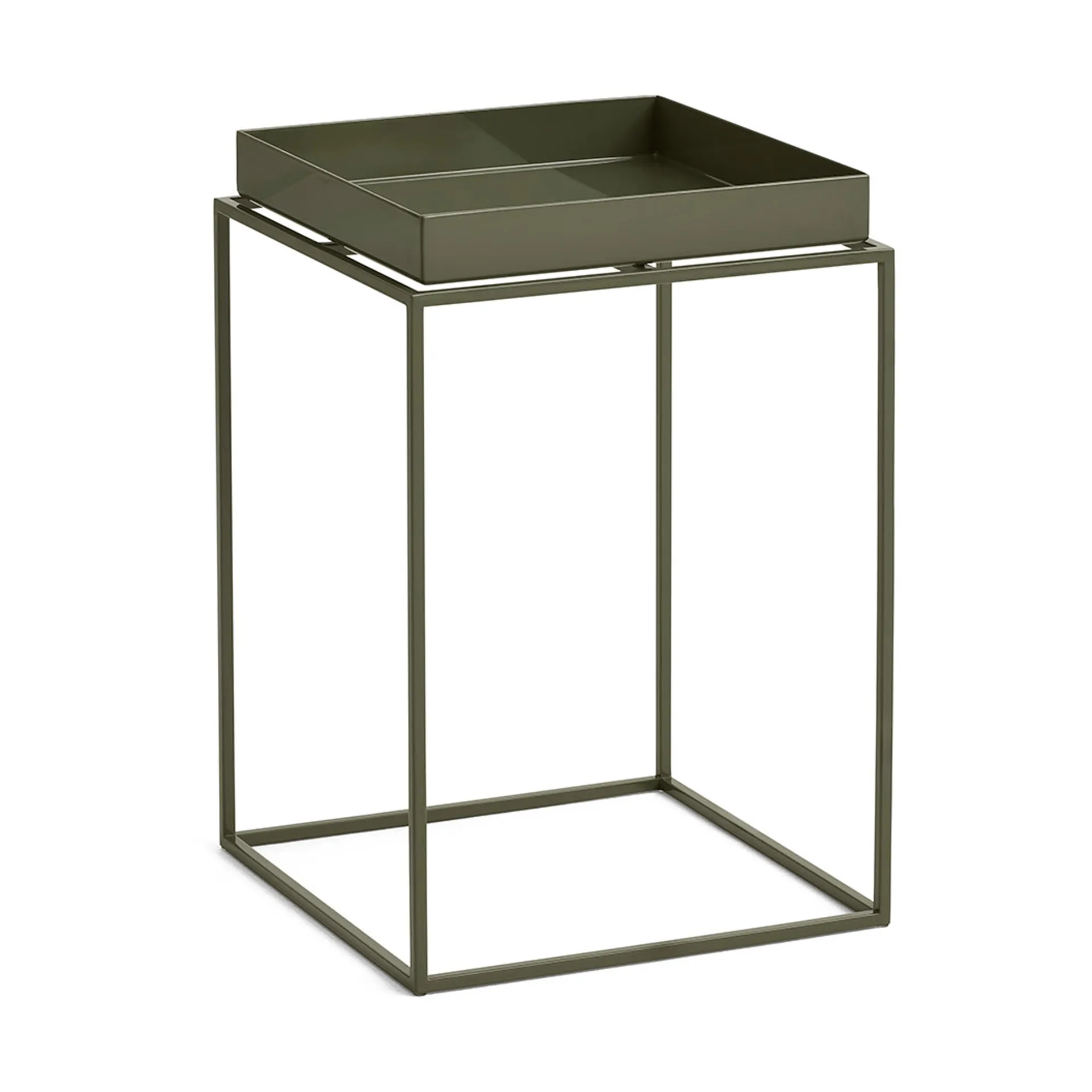 Tray Table medium brettbord, Olive green, 30x30x44 cm HAY
