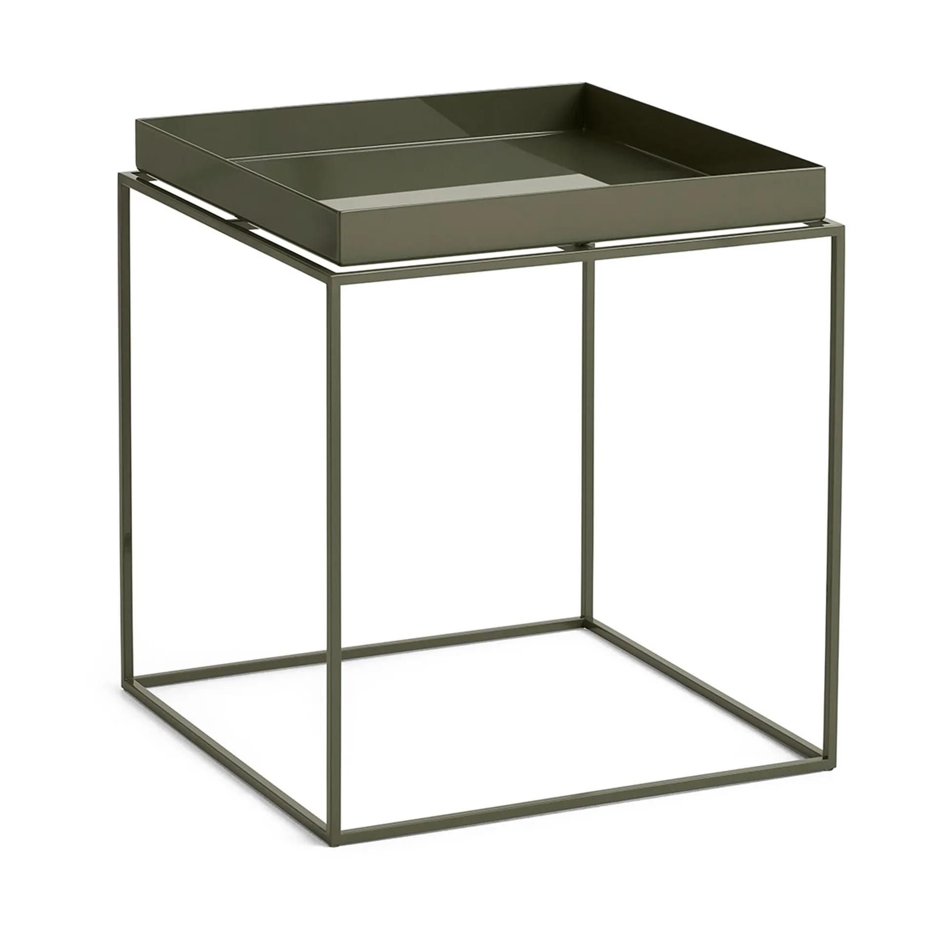 Tray Table medium brettbord, Olive green, 40x40x44 cm HAY