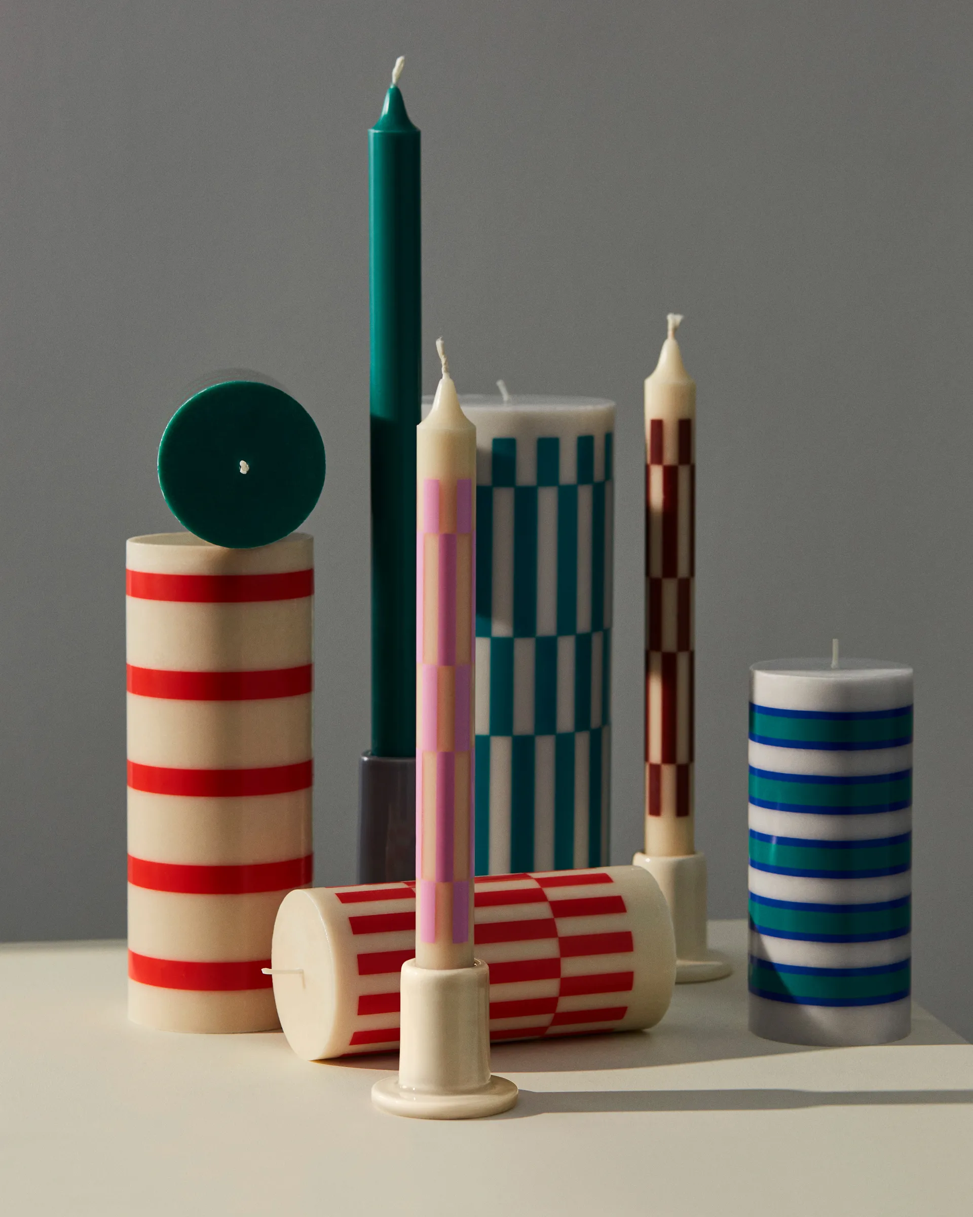 Tube lysestake 5 champagneglass, Off-white HAY