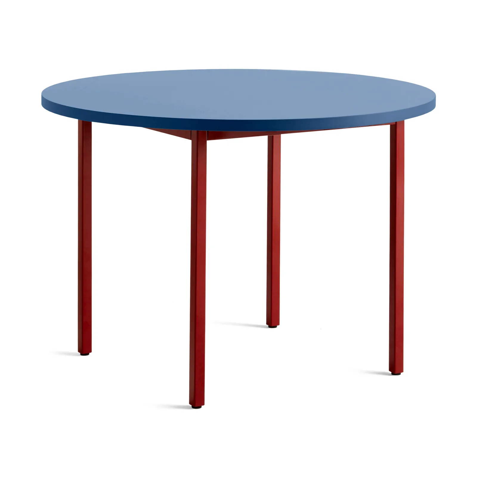 Two-Colour spisebord Ø105 cm, Maroon red-blue HAY