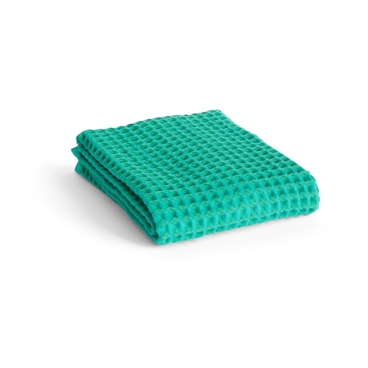 Waffle badehåndkle 50 x 100 cm - Emerald green - HAY