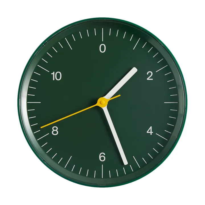 Wall Clock veggklokke Ø 26,5 cm - Green - HAY