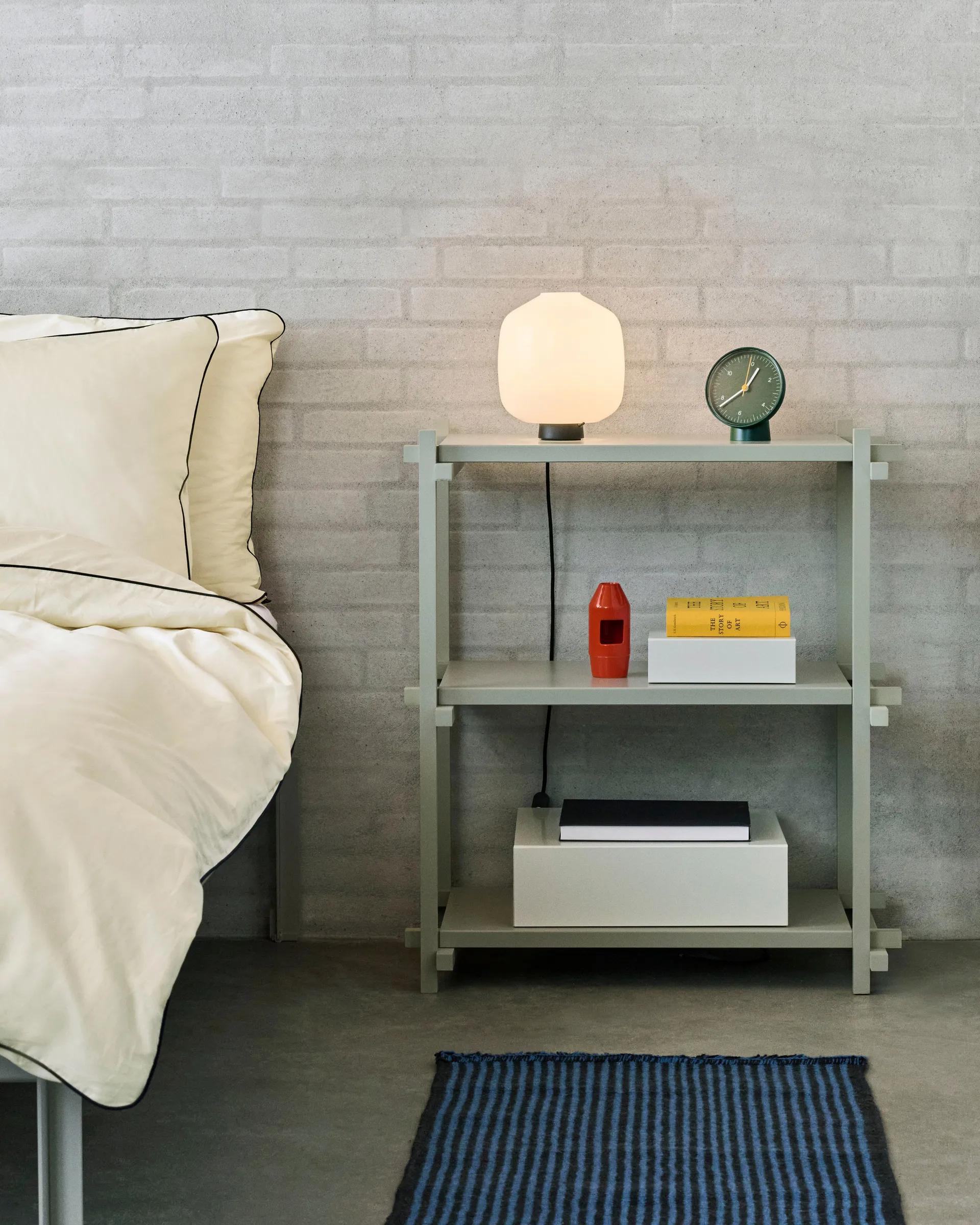 Woody Column hylle, Bøk-røykgrå, lav HAY