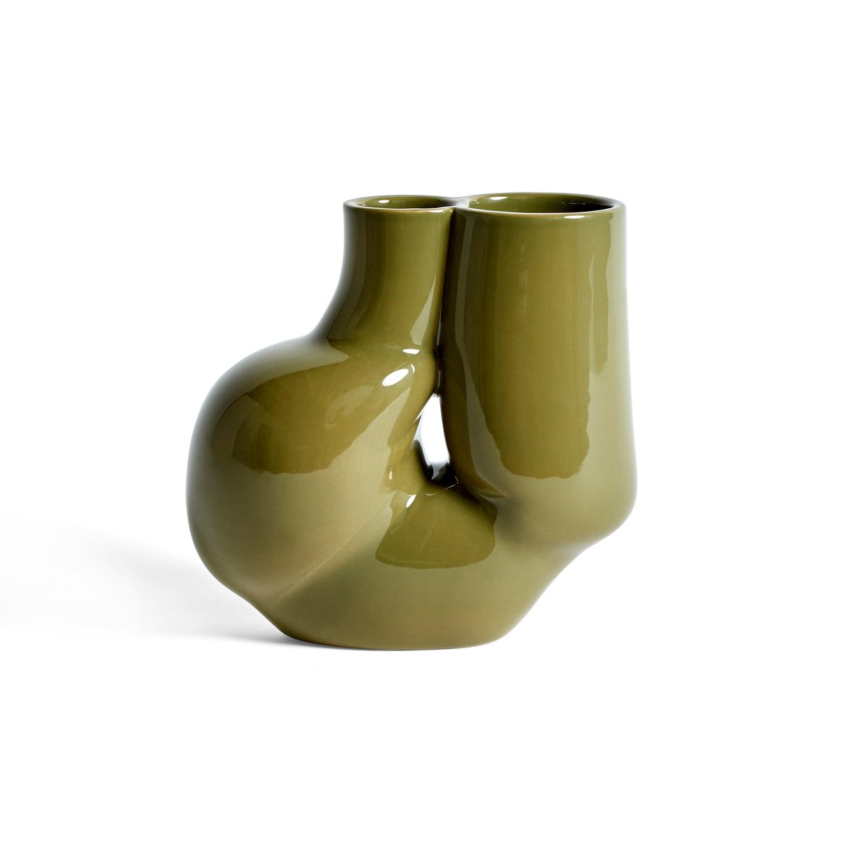 HAY - W&S Chubby Vase Olive Green - Krukker & vaser - Wang & Söderström - Grønn