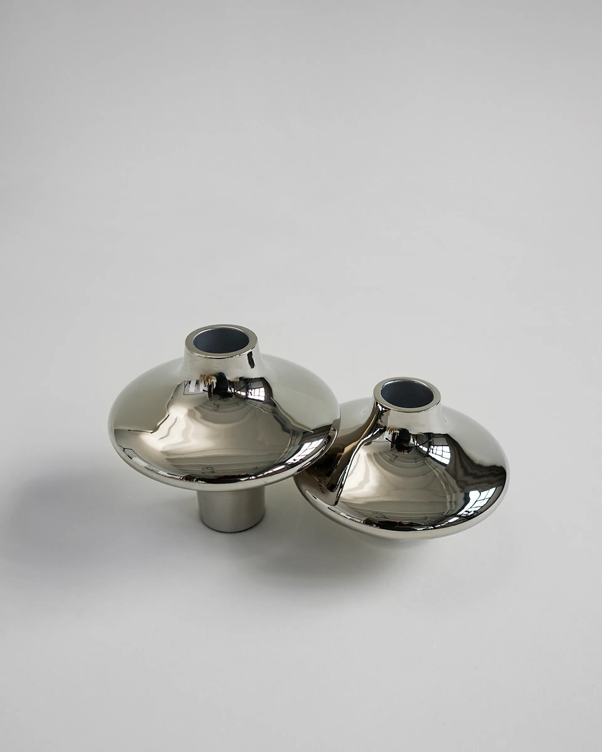 Doublet no. 01 liten lysholder, Chrome Hein Studio
